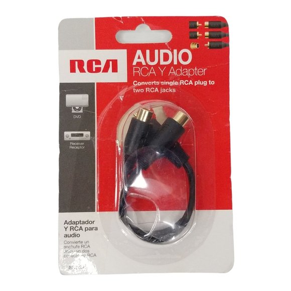 RCA Audio Y Adapter AH25R Convert RCA Plug 2 Jacks - Picture 5 of 6